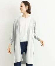 FMSHS70180 MICHEL KLEIN(ミッシェルクラン) ◆受注生産につき返品・交換・キャンセル不可◆ホールガーメント(R)ロングニットカーディガン フレッシュグリーン(35)