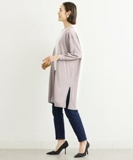 FMSHS70180 MICHEL KLEIN(ミッシェルクラン) ◆受注生産につき返品・交換・キャンセル不可◆ホールガーメント(R)ロングニットカーディガン フレッシュグリーン(35)