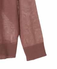 FMSJV31200 MICHEL KLEIN(ミッシェルクラン) 2WAYシアーニットカーディガン オレンジ