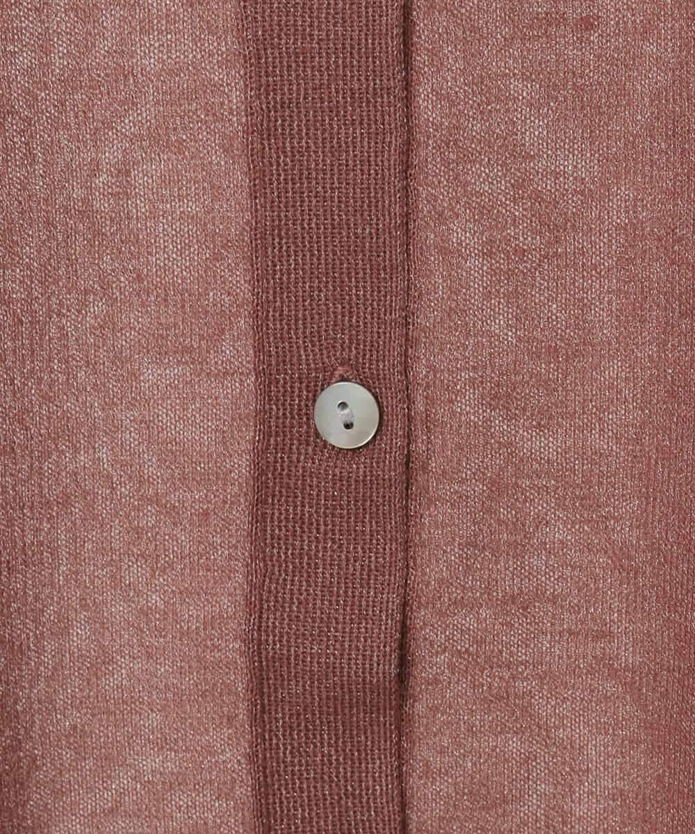 FMSJV31200 MICHEL KLEIN(ミッシェルクラン) 2WAYシアーニットカーディガン オレンジ