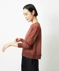 FMSJV31200 MICHEL KLEIN(ミッシェルクラン) 2WAYシアーニットカーディガン ネイビー