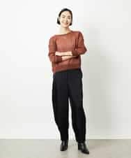 FMSJV31200 MICHEL KLEIN(ミッシェルクラン) 2WAYシアーニットカーディガン ネイビー