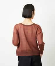 FMSJV31200 MICHEL KLEIN(ミッシェルクラン) 2WAYシアーニットカーディガン ネイビー