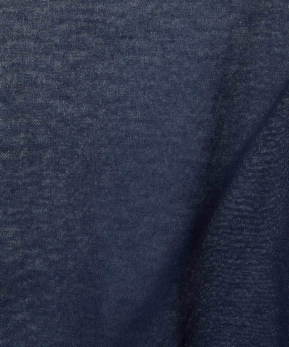 FMSJV31200 MICHEL KLEIN(ミッシェルクラン) 2WAYシアーニットカーディガン ネイビー