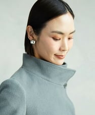FMUAA50560 MICHEL KLEIN(ミッシェルクラン) [定番人気]Super100ウールビーバースタンドカラーコート グレー