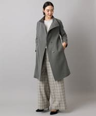 FMUAA50560 MICHEL KLEIN(ミッシェルクラン) [定番人気]Super100ウールビーバースタンドカラーコート グレー