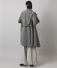 FMUAA50560 MICHEL KLEIN(ミッシェルクラン) [定番人気]Super100ウールビーバースタンドカラーコート グレー