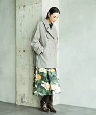 FMUAA52530 MICHEL KLEIN(ミッシェルクラン) Super100ウールビーバーPコート カーキ