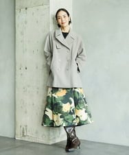 FMUAA52530 MICHEL KLEIN(ミッシェルクラン) Super100ウールビーバーPコート カーキ