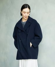 FMUAA52530 MICHEL KLEIN(ミッシェルクラン) Super100ウールビーバーPコート カーキ