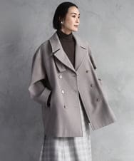 FMUAA52530 MICHEL KLEIN(ミッシェルクラン) Super100ウールビーバーPコート カーキ