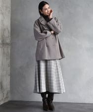 FMUAA52530 MICHEL KLEIN(ミッシェルクラン) Super100ウールビーバーPコート カーキ