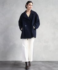 FMUAA52530 MICHEL KLEIN(ミッシェルクラン) Super100ウールビーバーPコート カーキ