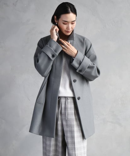 FMUAD01550 MICHEL KLEIN Super100ウールステンカラーコート