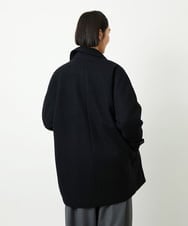 FMUAD01550 MICHEL KLEIN(ミッシェルクラン) Super100ウールステンカラーコート ブラック