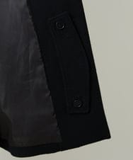 FMUAD01550 MICHEL KLEIN(ミッシェルクラン) Super100ウールステンカラーコート ブラック