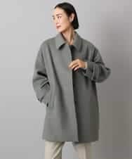 FMUAD01550 MICHEL KLEIN(ミッシェルクラン) スーパー100’sウールステンカラーコート カーキ