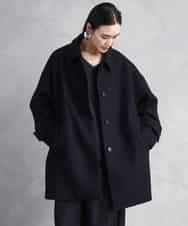 FMUAD01550 MICHEL KLEIN(ミッシェルクラン) スーパー100’sウールステンカラーコート ブラック