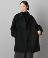 FMUAD01550 MICHEL KLEIN(ミッシェルクラン) スーパー100’sウールステンカラーコート ブラック