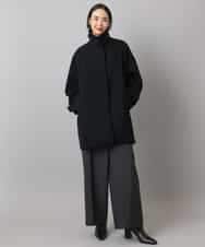 FMUAD01550 MICHEL KLEIN(ミッシェルクラン) スーパー100’sウールステンカラーコート ブラック