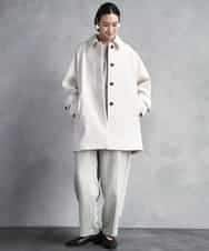 FMUAD01550 MICHEL KLEIN(ミッシェルクラン) スーパー100’sウールステンカラーコート ブラック