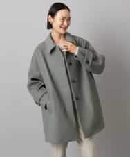 FMUAD01550 MICHEL KLEIN(ミッシェルクラン) スーパー100’sウールステンカラーコート ブラック