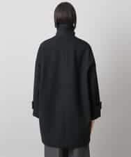 FMUAD01550 MICHEL KLEIN(ミッシェルクラン) スーパー100’sウールステンカラーコート ブラック