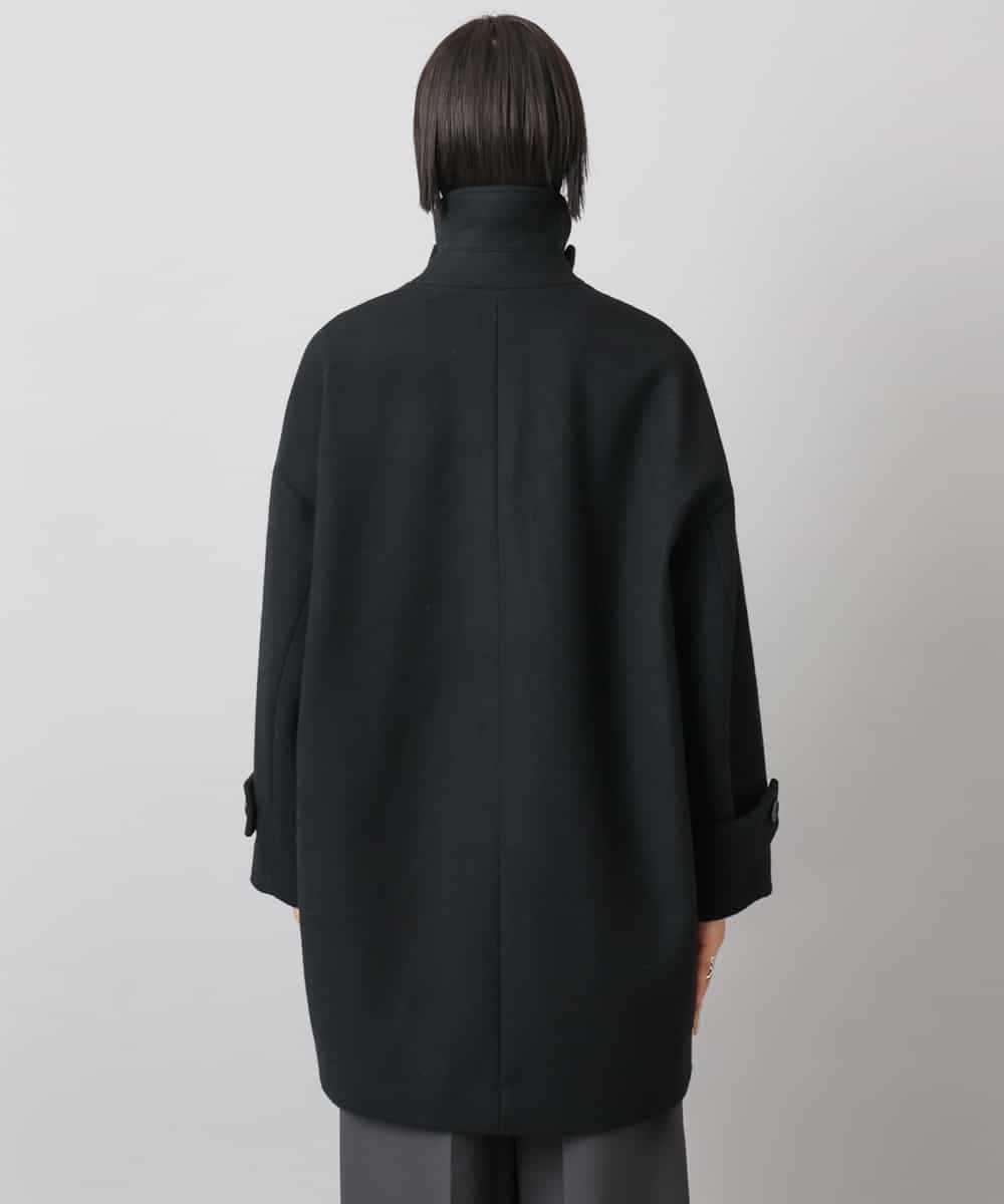 FMUAD01550 MICHEL KLEIN(ミッシェルクラン) スーパー100’sウールステンカラーコート ブラック