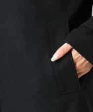 FMUAD01550 MICHEL KLEIN(ミッシェルクラン) スーパー100’sウールステンカラーコート ブラック