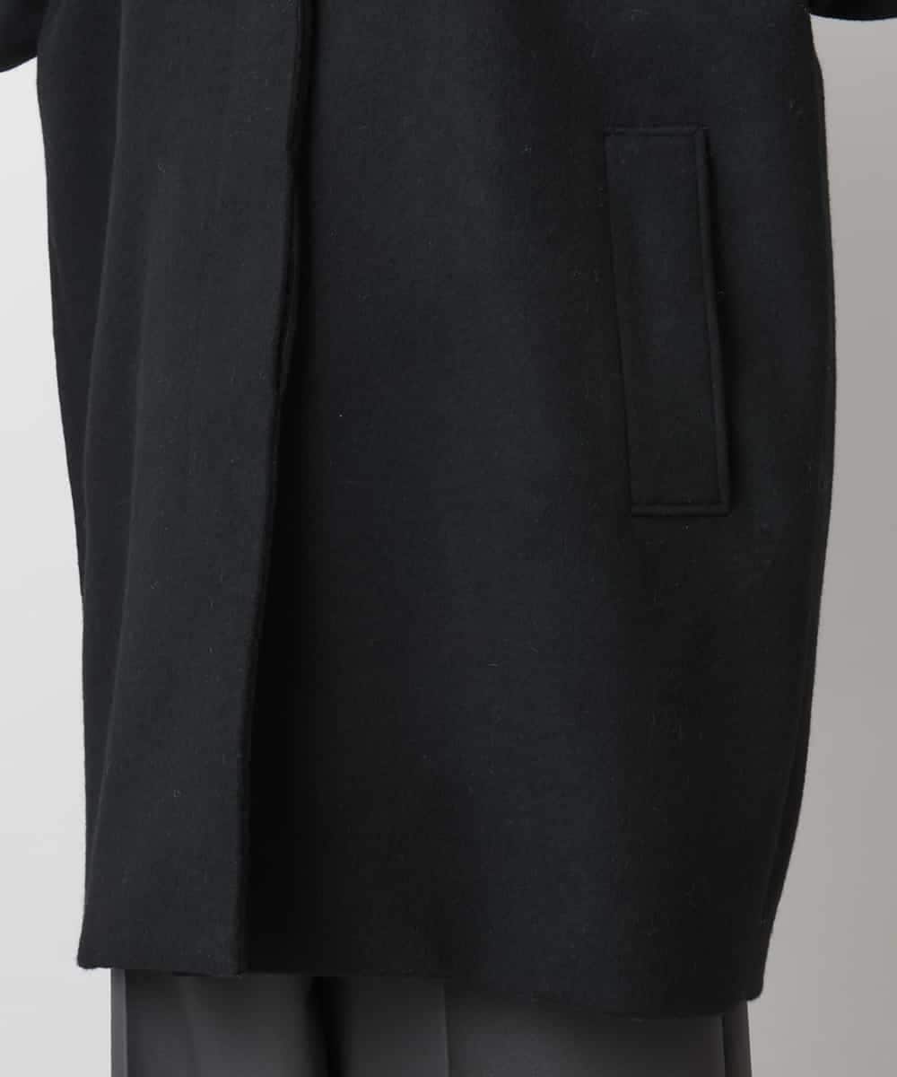 FMUAD01550 MICHEL KLEIN(ミッシェルクラン) スーパー100’sウールステンカラーコート ブラック