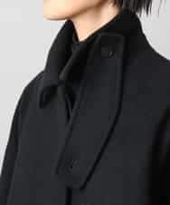 FMUAD01550 MICHEL KLEIN(ミッシェルクラン) スーパー100’sウールステンカラーコート ブラック