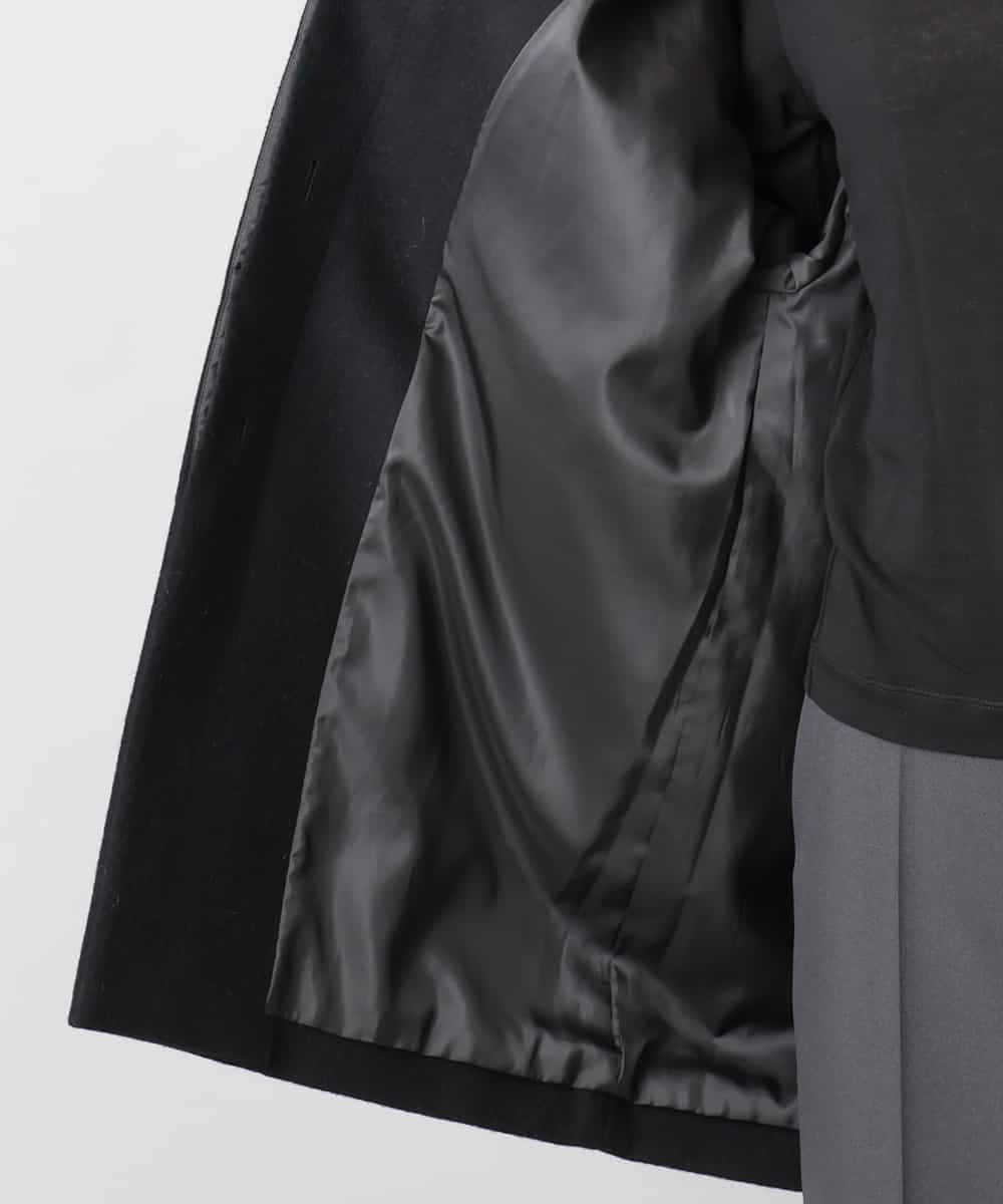 FMUAD01550 MICHEL KLEIN(ミッシェルクラン) スーパー100’sウールステンカラーコート ブラック