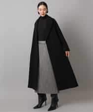 FMUAD02540 MICHEL KLEIN(ミッシェルクラン) ロングチェスターコート ブラック