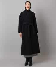 FMUAD02540 MICHEL KLEIN(ミッシェルクラン) ロングチェスターコート ブラック