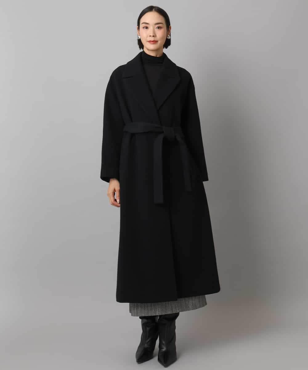 FMUAD02540 MICHEL KLEIN(ミッシェルクラン) ロングチェスターコート ブラック