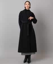 FMUAD02540 MICHEL KLEIN(ミッシェルクラン) ロングチェスターコート ブラック