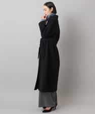 FMUAD02540 MICHEL KLEIN(ミッシェルクラン) ロングチェスターコート ブラック