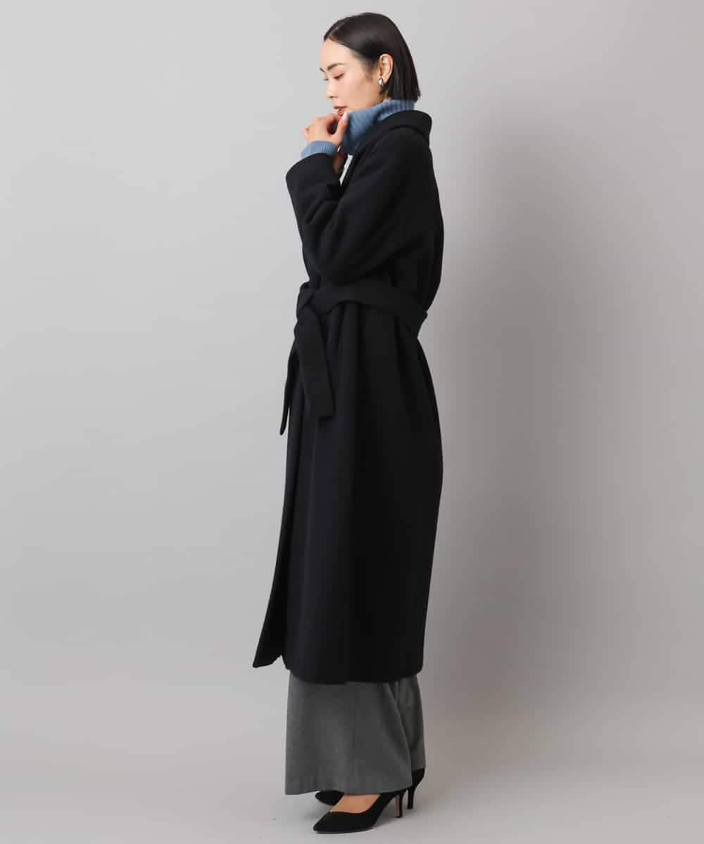 FMUAD02540 MICHEL KLEIN(ミッシェルクラン) ロングチェスターコート ブラック