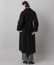 FMUAD02540 MICHEL KLEIN(ミッシェルクラン) ロングチェスターコート ブラック