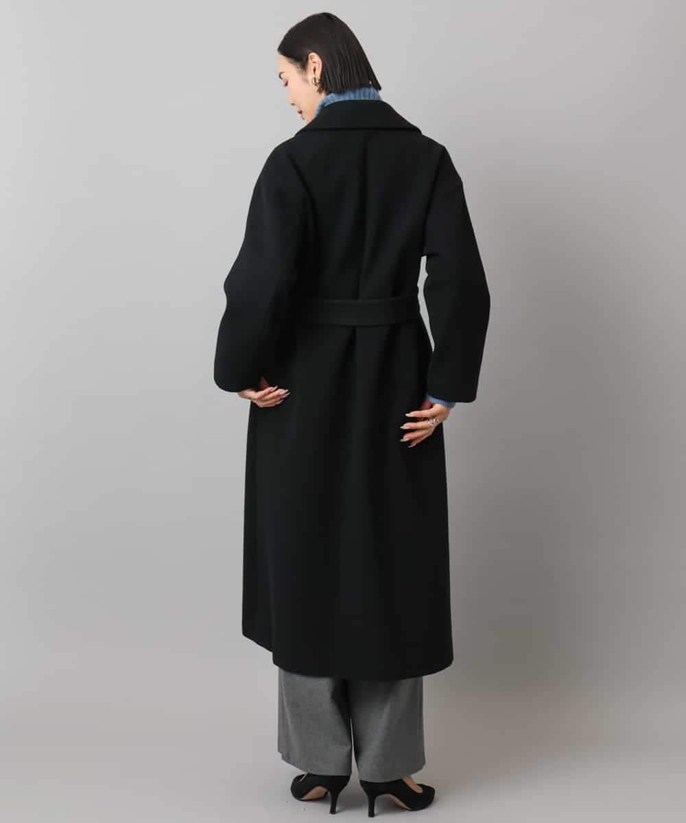 FMUAD02540 MICHEL KLEIN(ミッシェルクラン) ロングチェスターコート ブラック