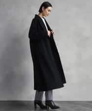 FMUAD02540 MICHEL KLEIN(ミッシェルクラン) ロングチェスターコート ブラック