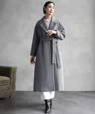 FMUAD02540 MICHEL KLEIN(ミッシェルクラン) ロングチェスターコート ブラック