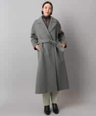 FMUAD02540 MICHEL KLEIN(ミッシェルクラン) ロングチェスターコート ブラック