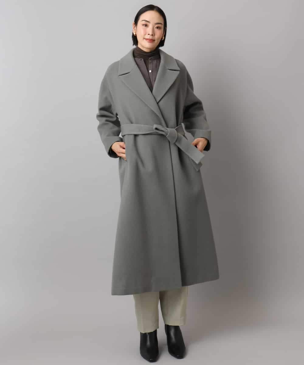 FMUAD02540 MICHEL KLEIN(ミッシェルクラン) ロングチェスターコート ブラック