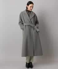 FMUAD02540 MICHEL KLEIN(ミッシェルクラン) ロングチェスターコート ブラック