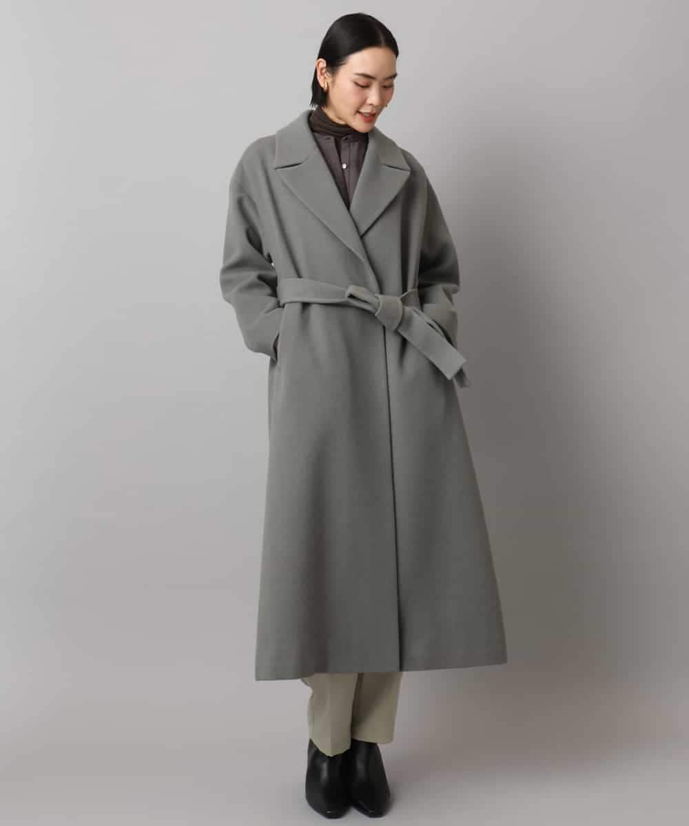 FMUAD02540 MICHEL KLEIN(ミッシェルクラン) ロングチェスターコート ブラック