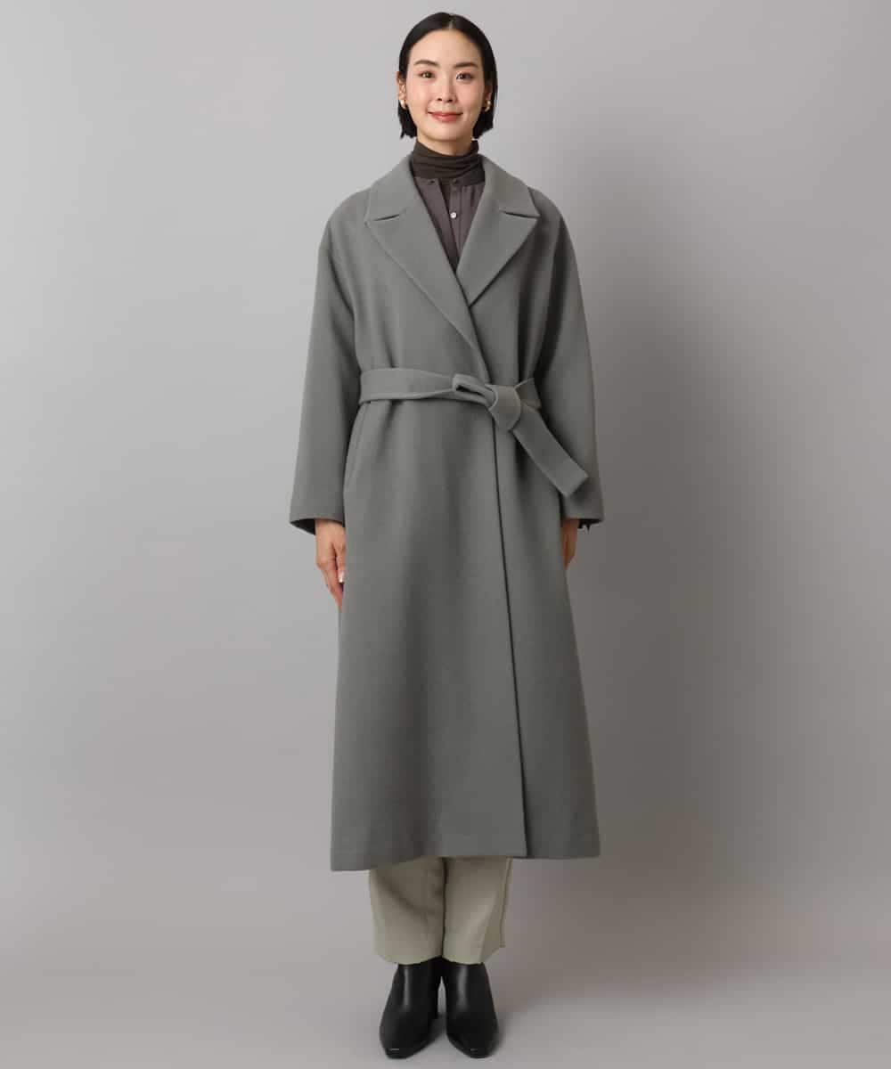 FMUAD02540 MICHEL KLEIN(ミッシェルクラン) ロングチェスターコート ブラック