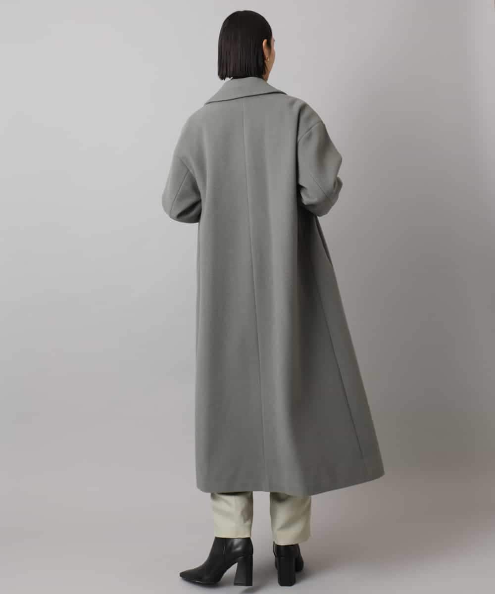 FMUAD02540 MICHEL KLEIN(ミッシェルクラン) ロングチェスターコート ブラック