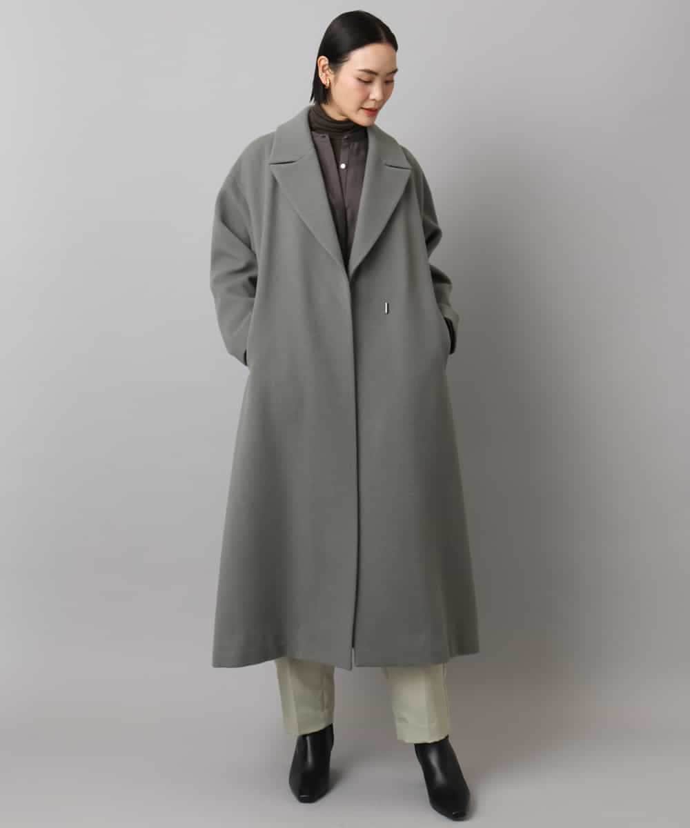 FMUAD02540 MICHEL KLEIN(ミッシェルクラン) ロングチェスターコート ブラック