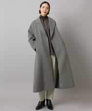 FMUAD02540 MICHEL KLEIN(ミッシェルクラン) ロングチェスターコート ブラック